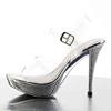 Fabulicious - ELEGANT408 Sandale à bride à la cheville - Transparent/Couleur argent Product image